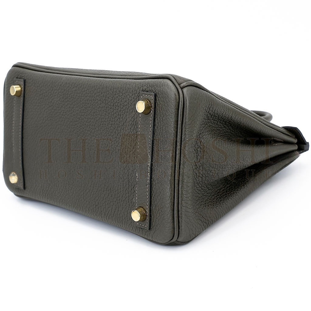 H**me5 BIRKIN 25 TOGO LEATHER PEWTER GREY GOLD BUCKLE BAG H028369CC8F (25*20*13cm) Master Quality